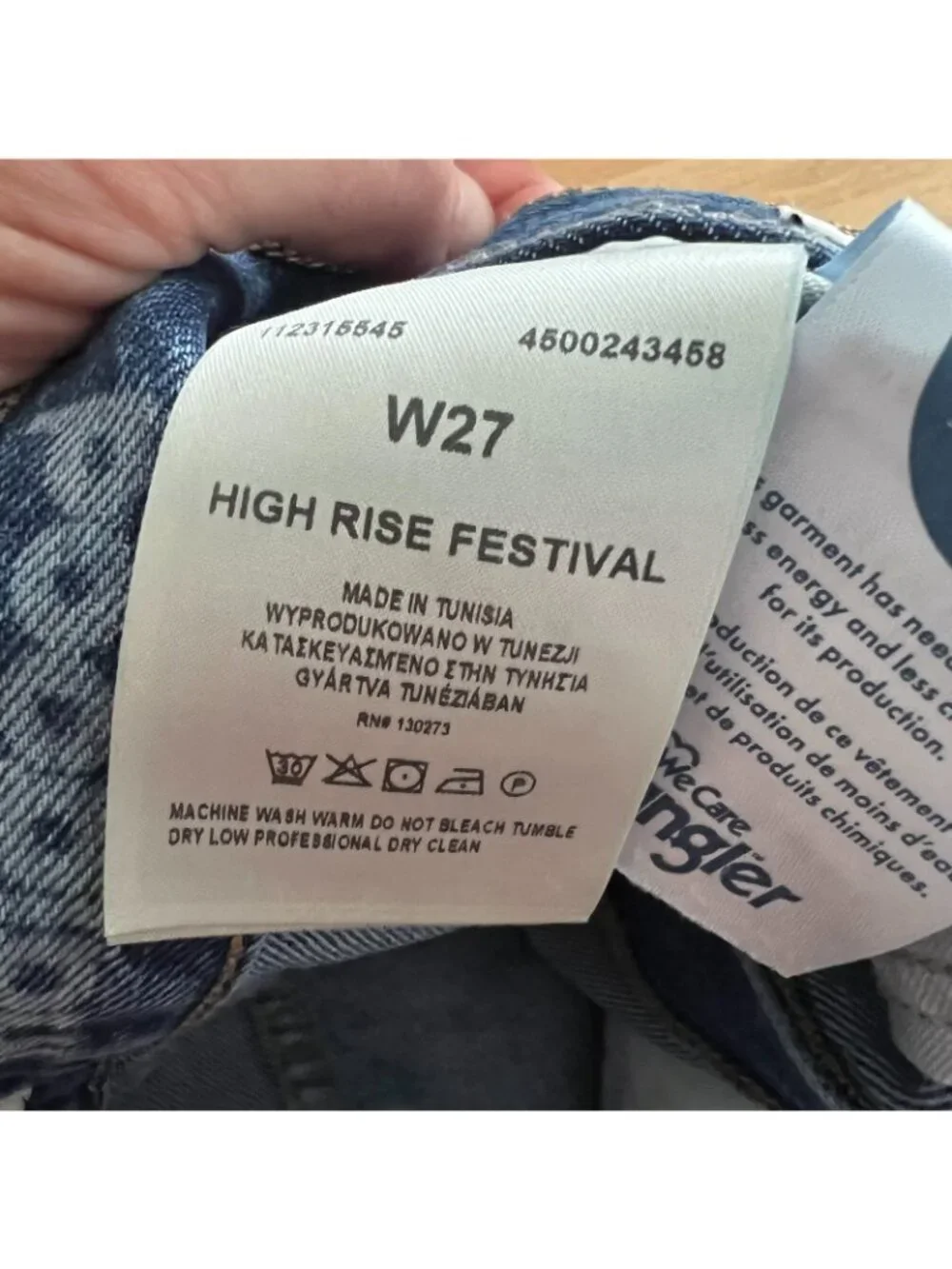 Wrangler High Rise Festival Cut-Off Denim Shorts Women's Size 27